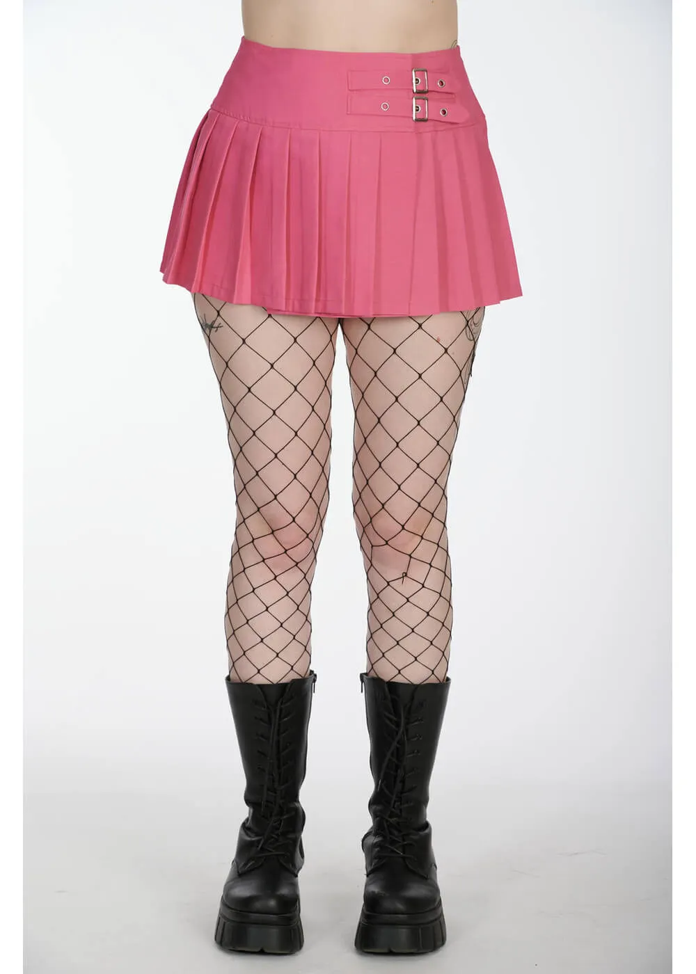 Banned Alternative Darkdoll Mini Skirt Fuchsia