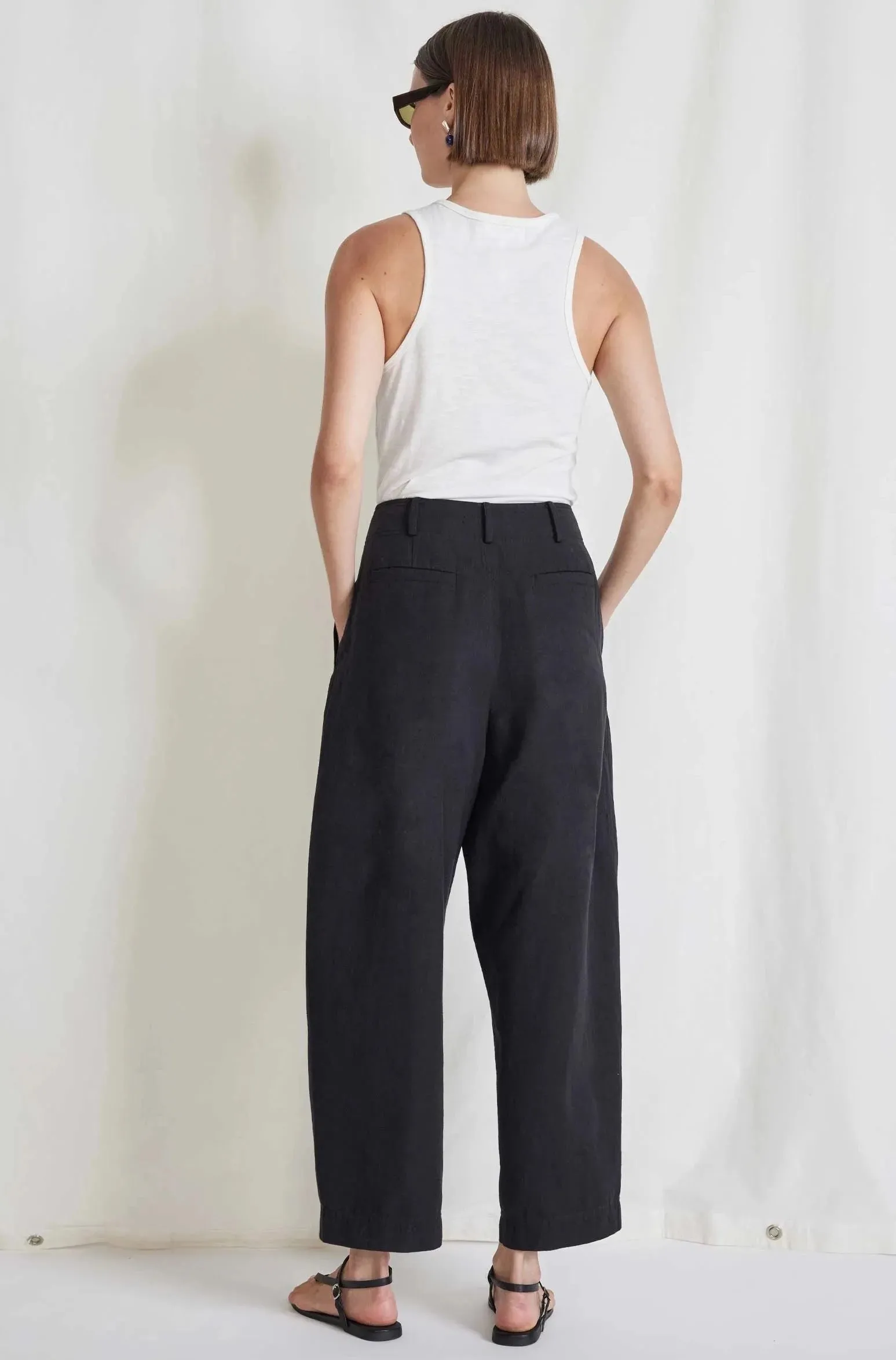 Bari Crop Trouser, Black