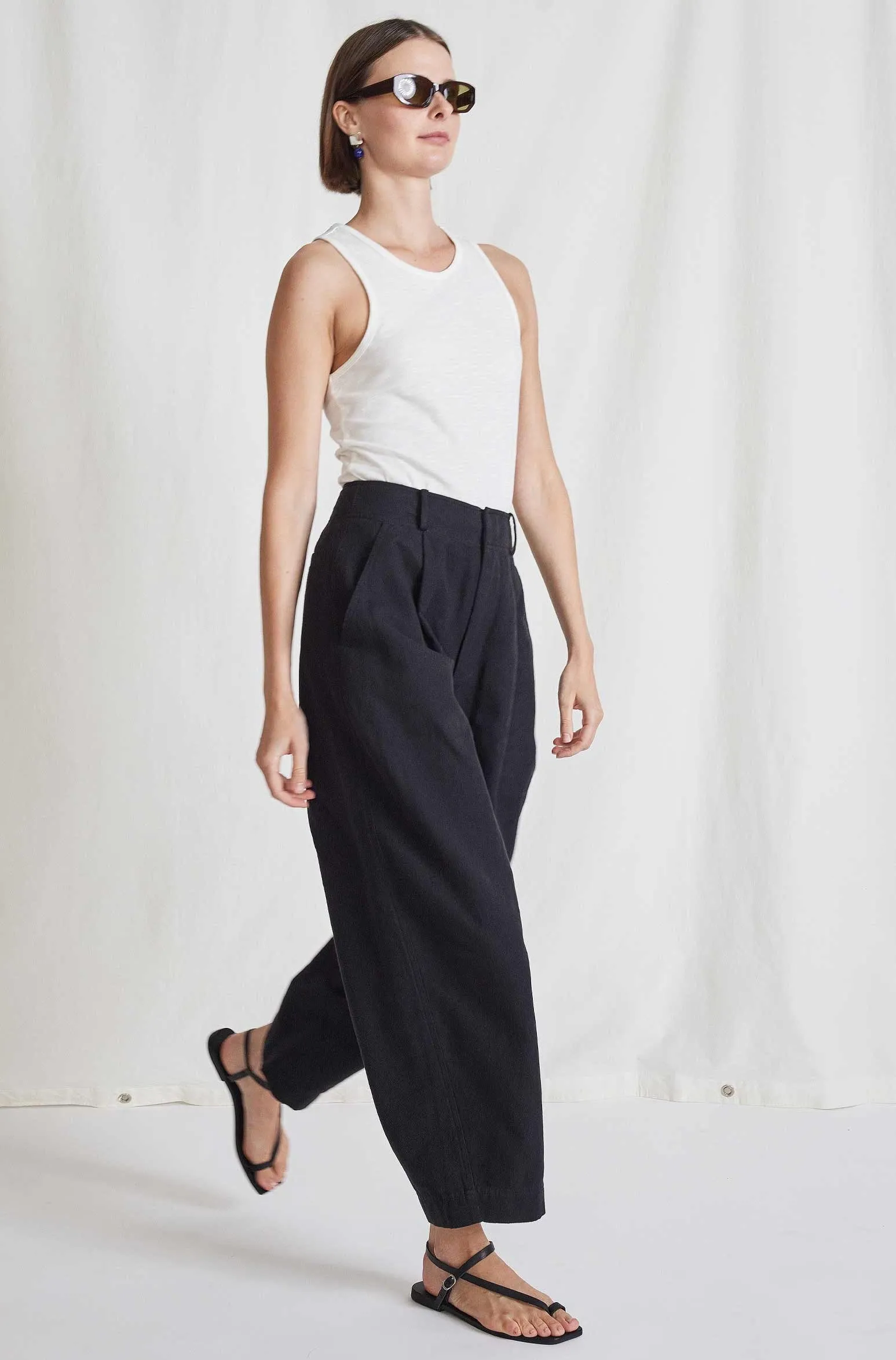 Bari Crop Trouser, Black