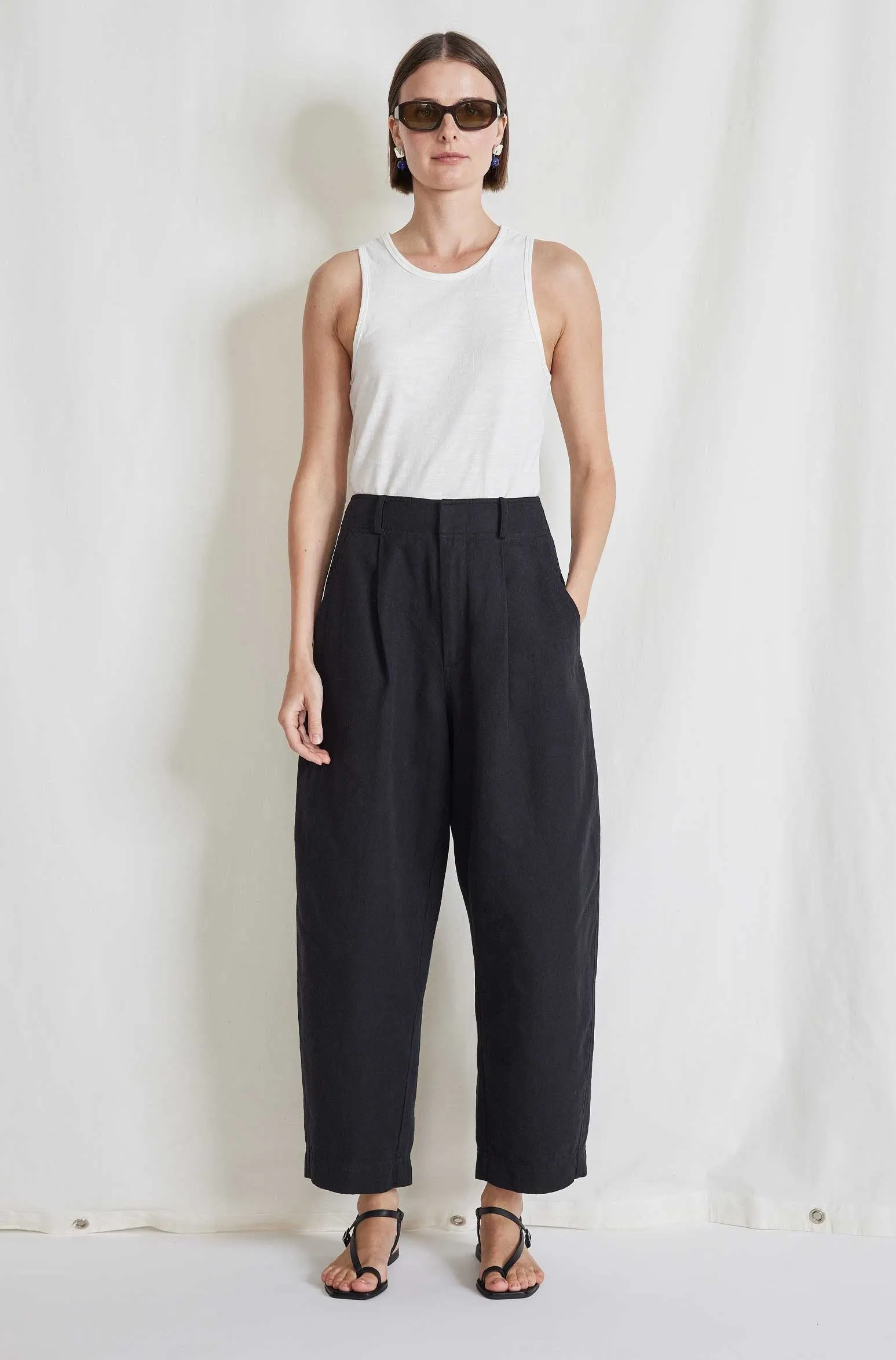 Bari Crop Trouser, Black
