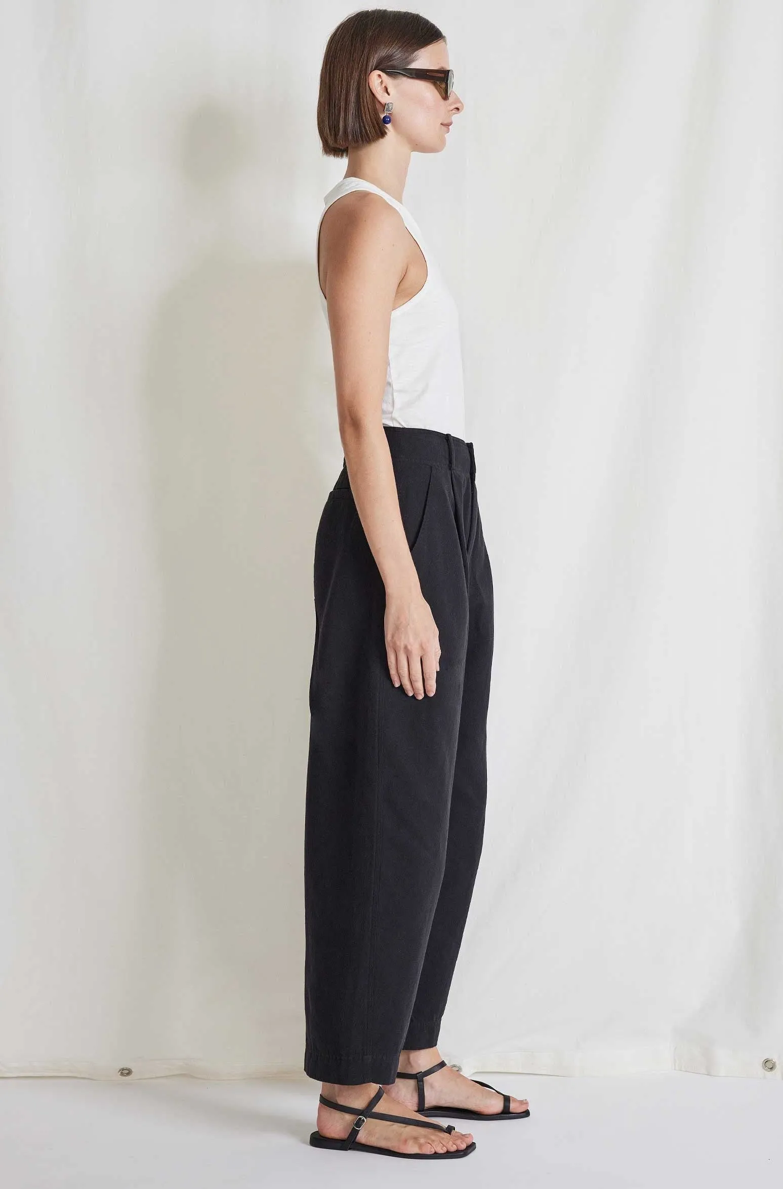Bari Crop Trouser, Black