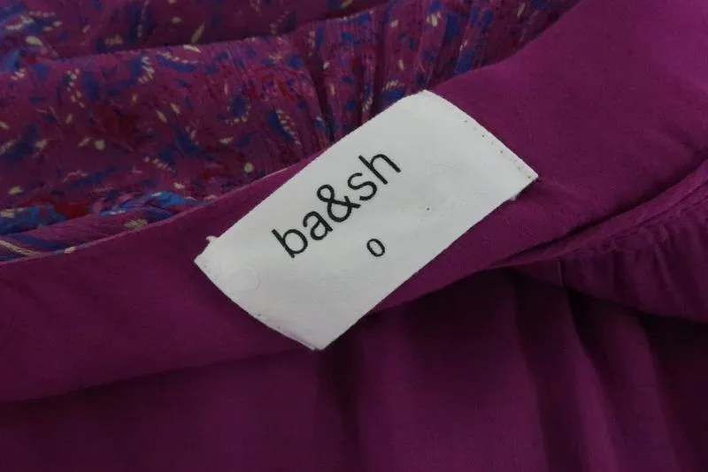 Bash Purple Floral Ankle Length Sleeveless Wrap Dress Sz 0
