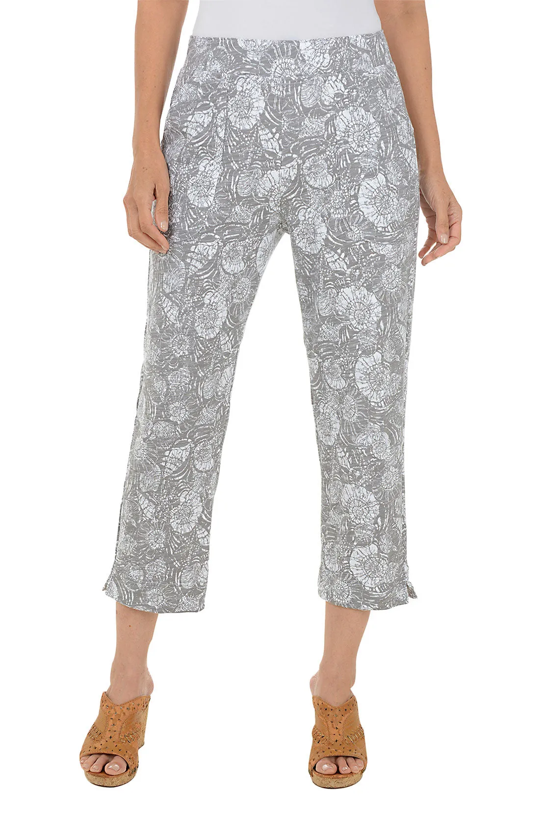 Batik Shell Pull-On Capri Pant