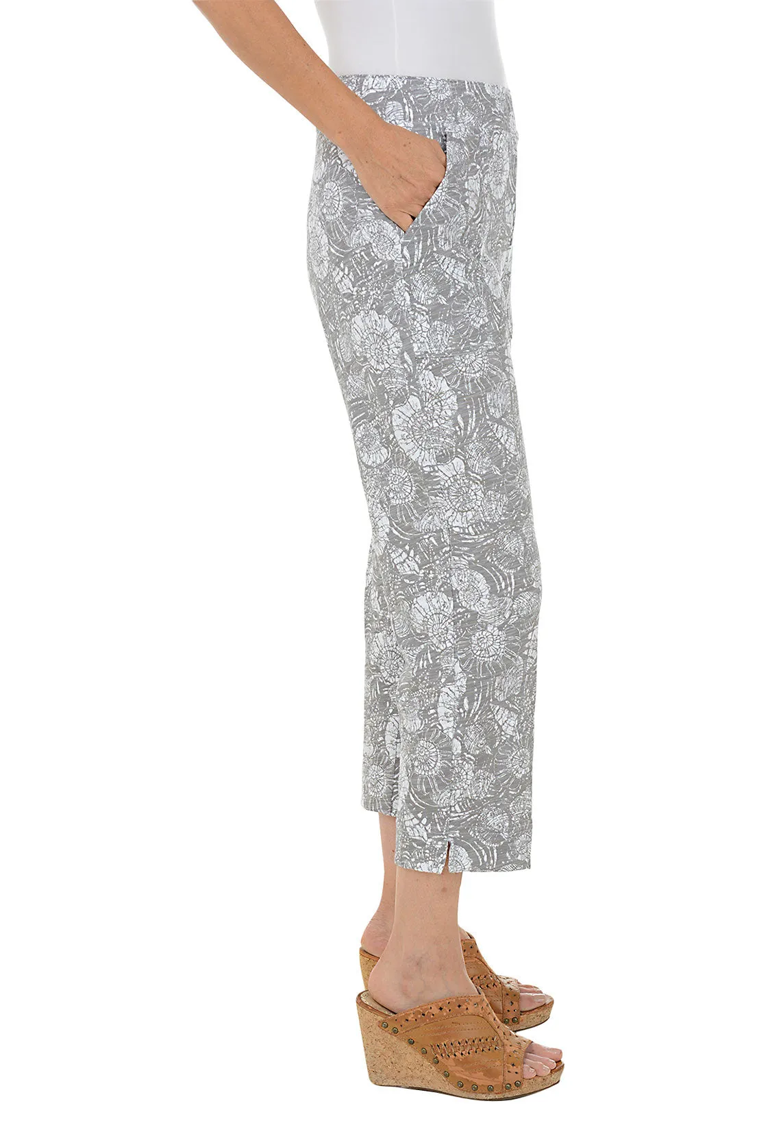 Batik Shell Pull-On Capri Pant