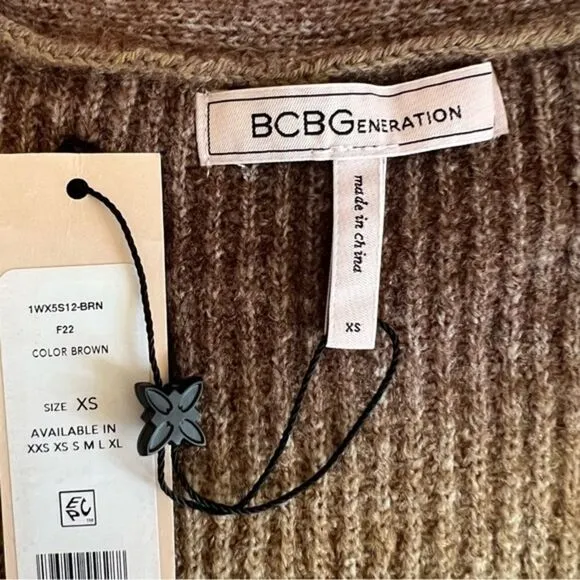 BCBGeneration open front knit long cardigan Sweater NWT Oversized