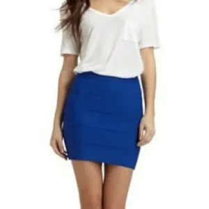 BCBGMaxAzria Blue Bandage Mini Skirt - Royal Blue