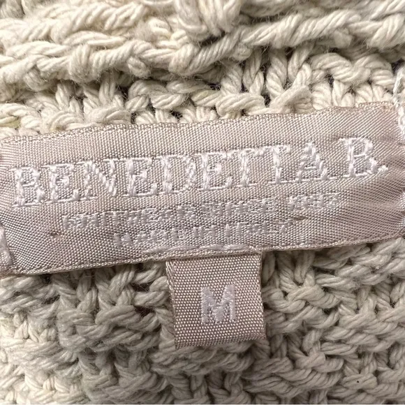 Benedetta B MADE IN ITALY Cotton Blend Sweater WOMEN M