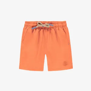 Bermudas de bain orange uni, enfant || Plain orange swimming bermudas, child