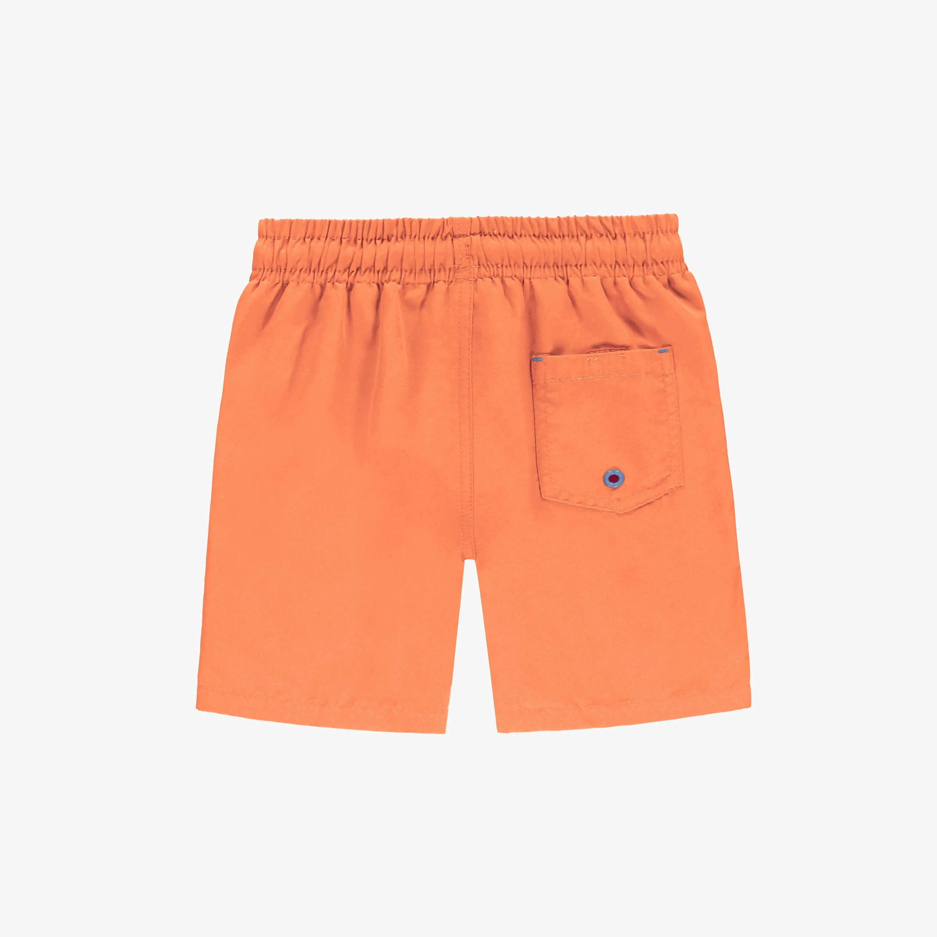 Bermudas de bain orange uni, enfant || Plain orange swimming bermudas, child