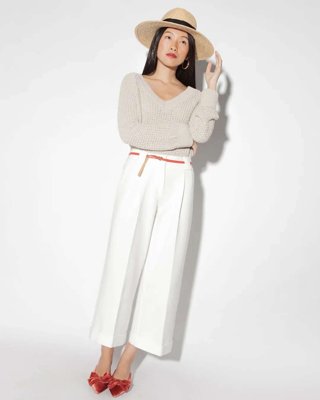 Beverly Wide-Leg Cropped Pant