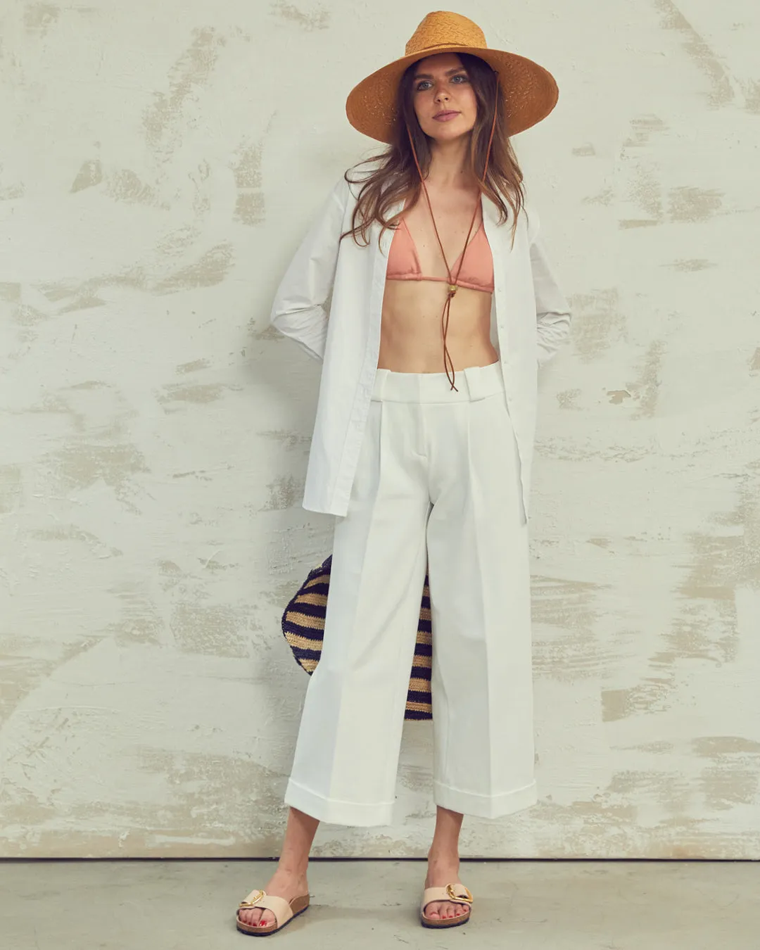 Beverly Wide-Leg Cropped Pant