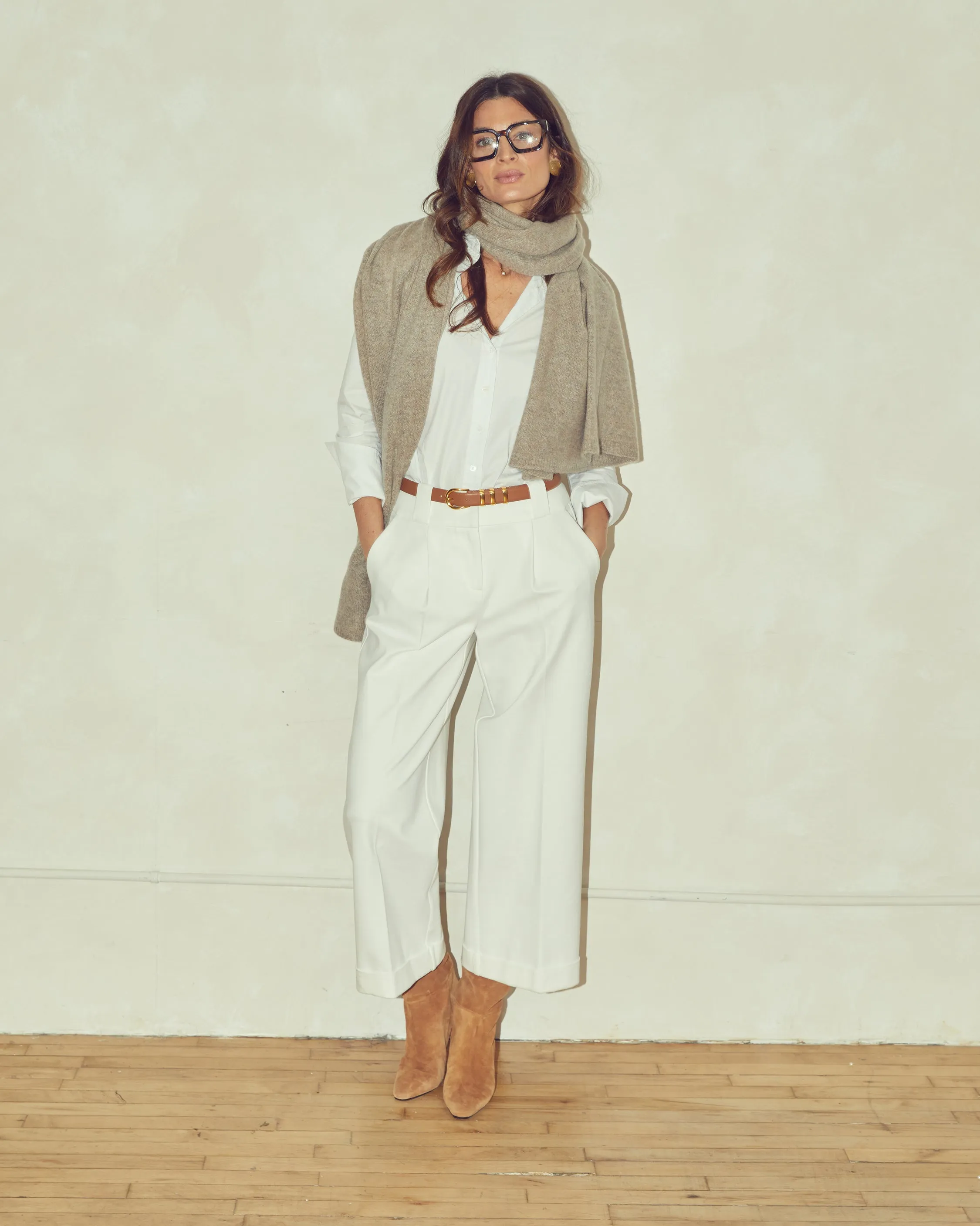 Beverly Wide-Leg Cropped Pant