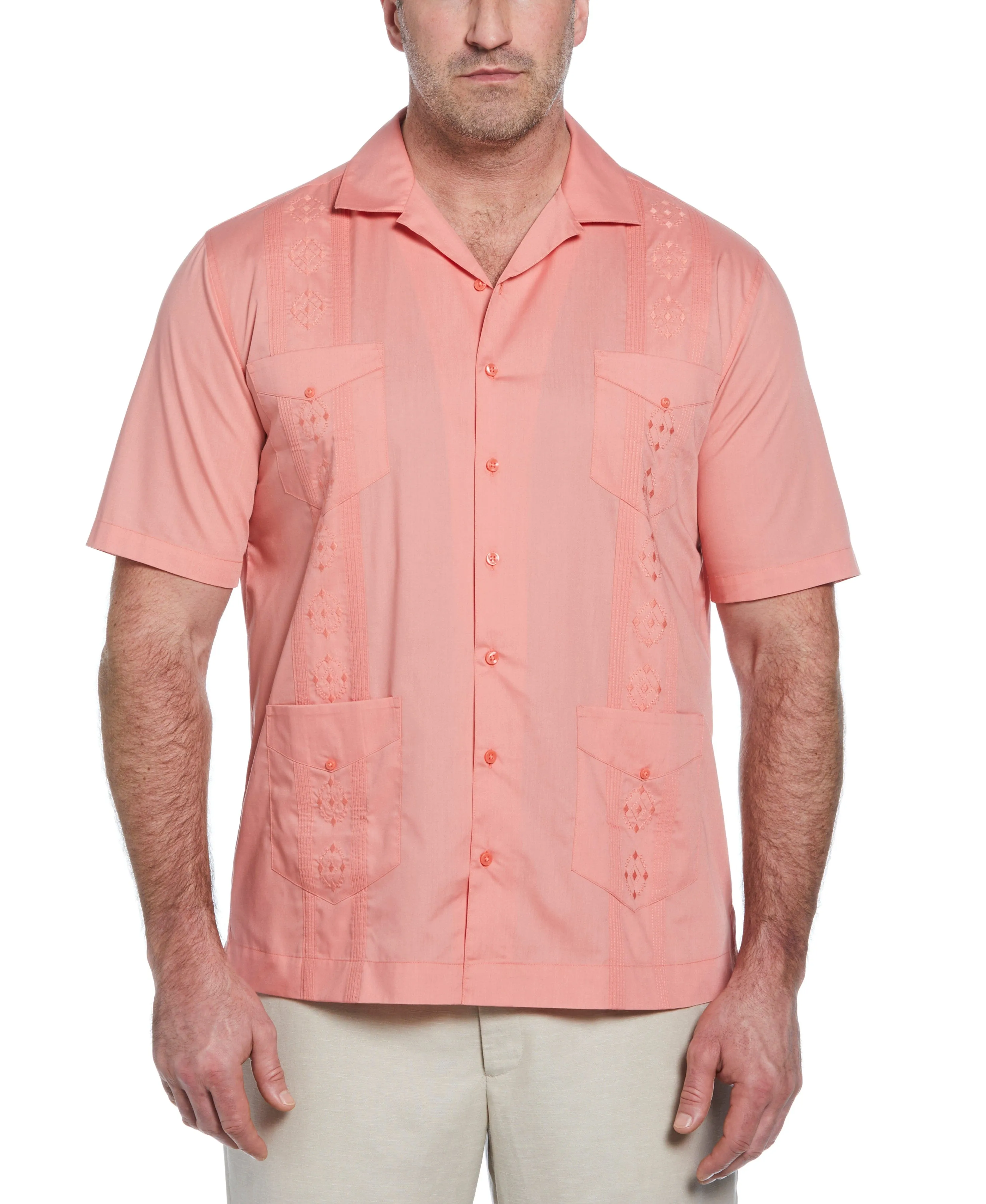 Big & Tall Authentic Embroidered Guayabera Shirt