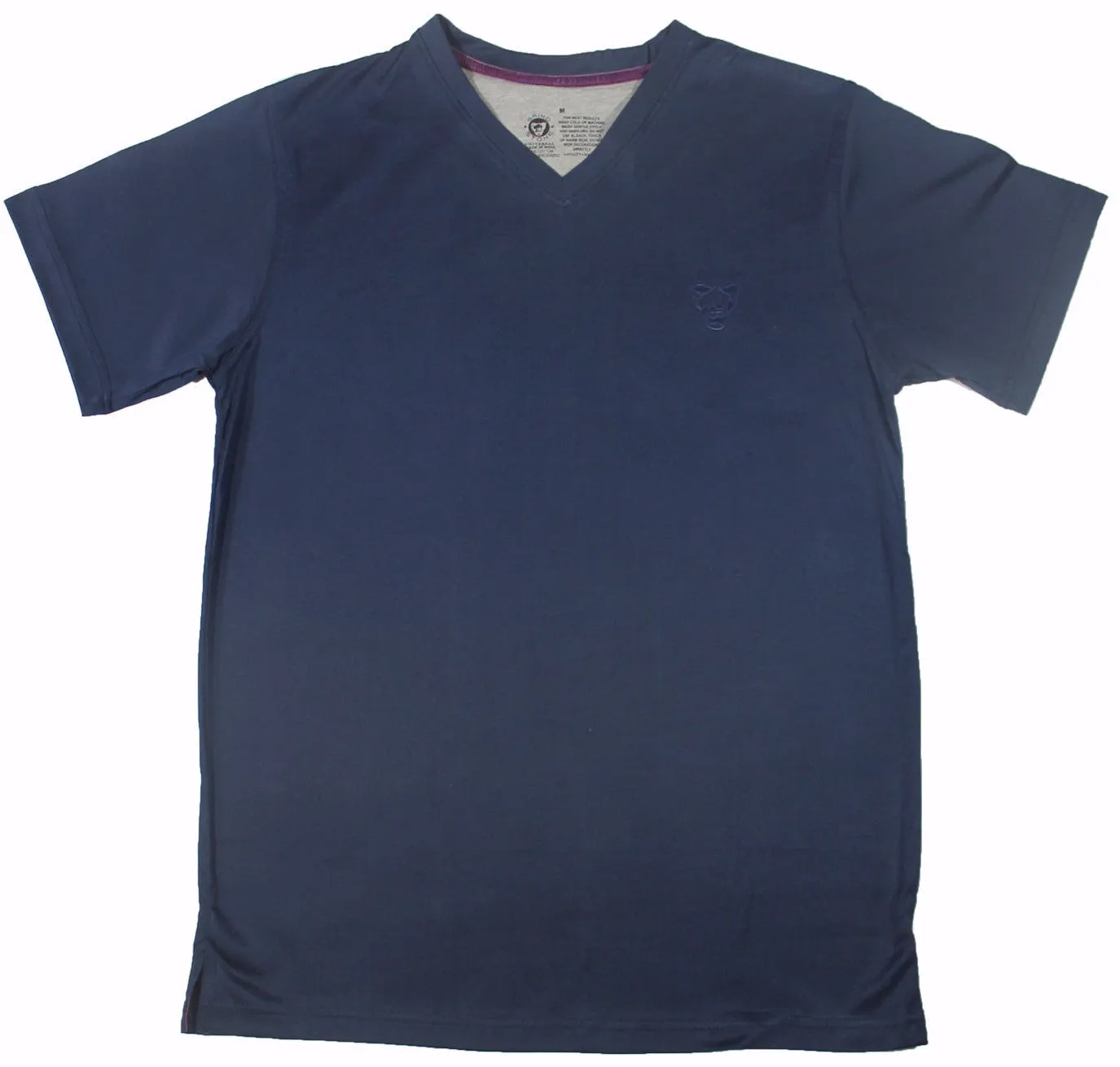 Big Face embroidered Mercerized Men's V-Neck Leisure-T