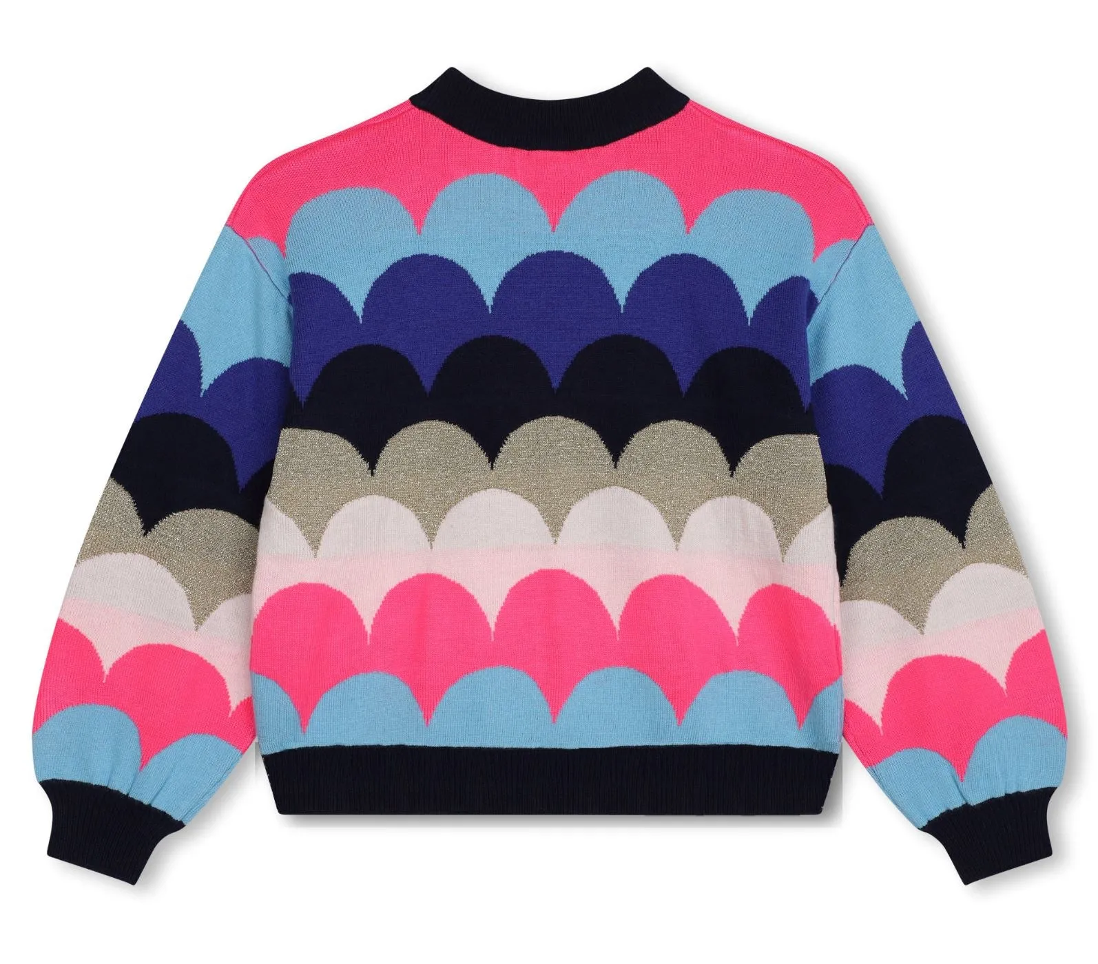 Billieblush Knit Sweater With Allover Seashell Print