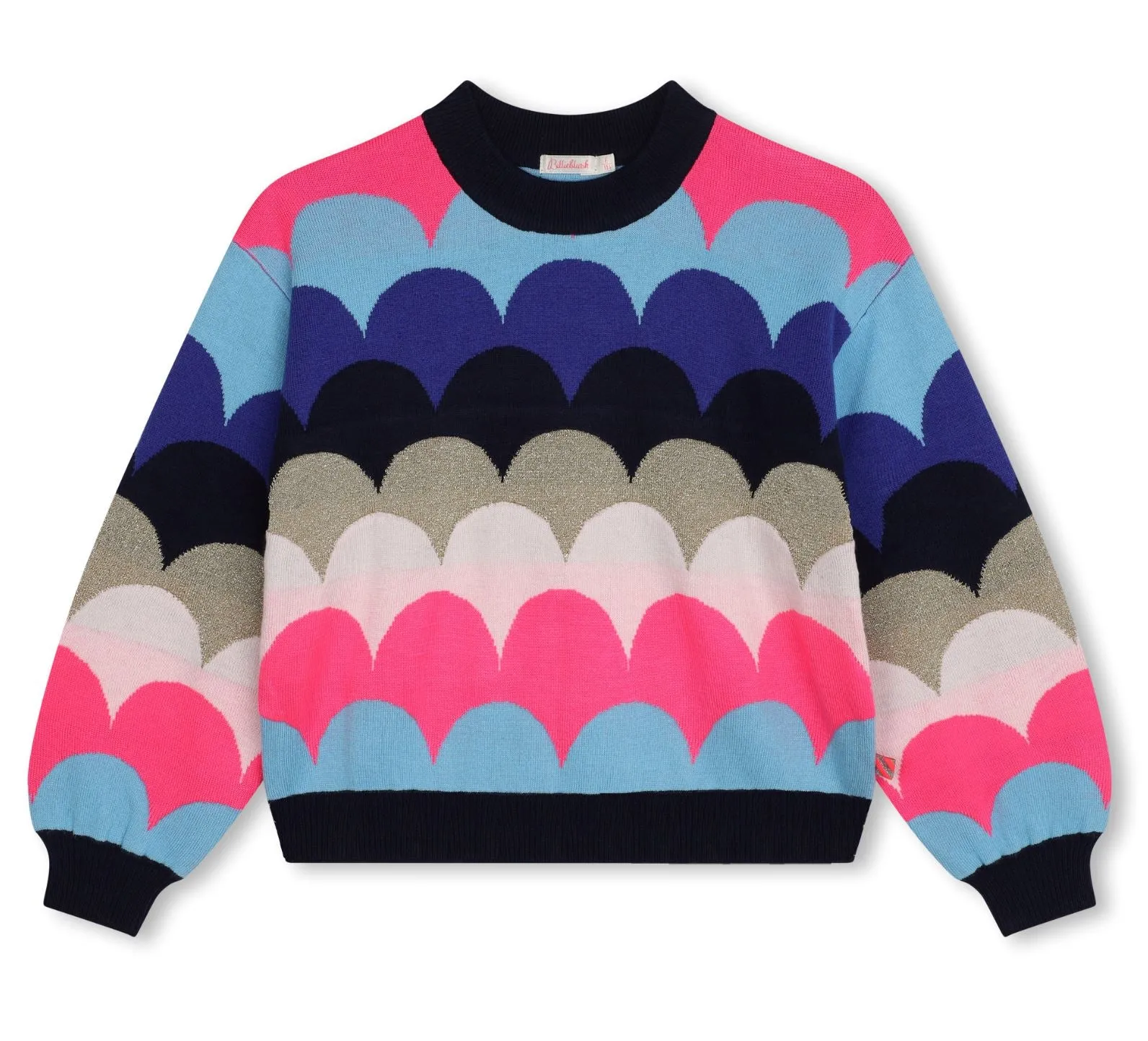 Billieblush Knit Sweater With Allover Seashell Print