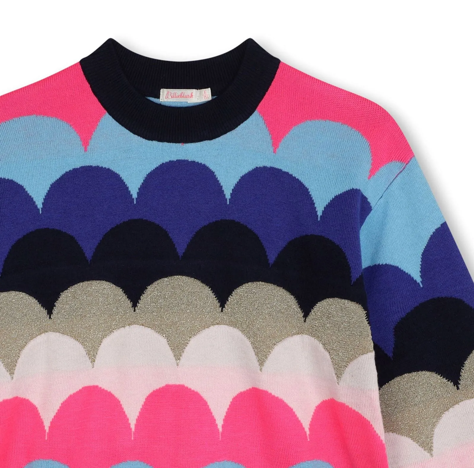 Billieblush Knit Sweater With Allover Seashell Print