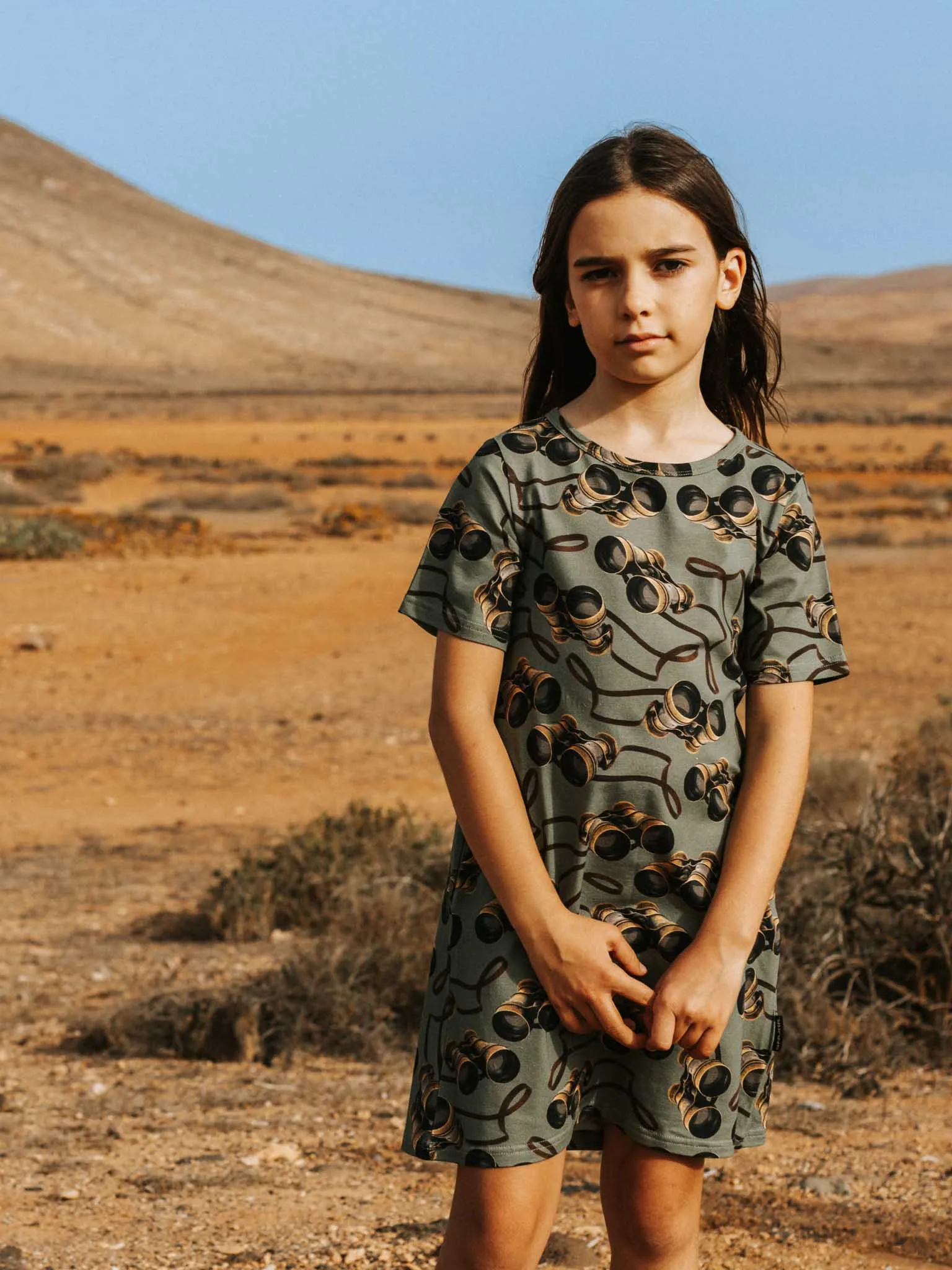Binoculars T-shirt Dress Kids