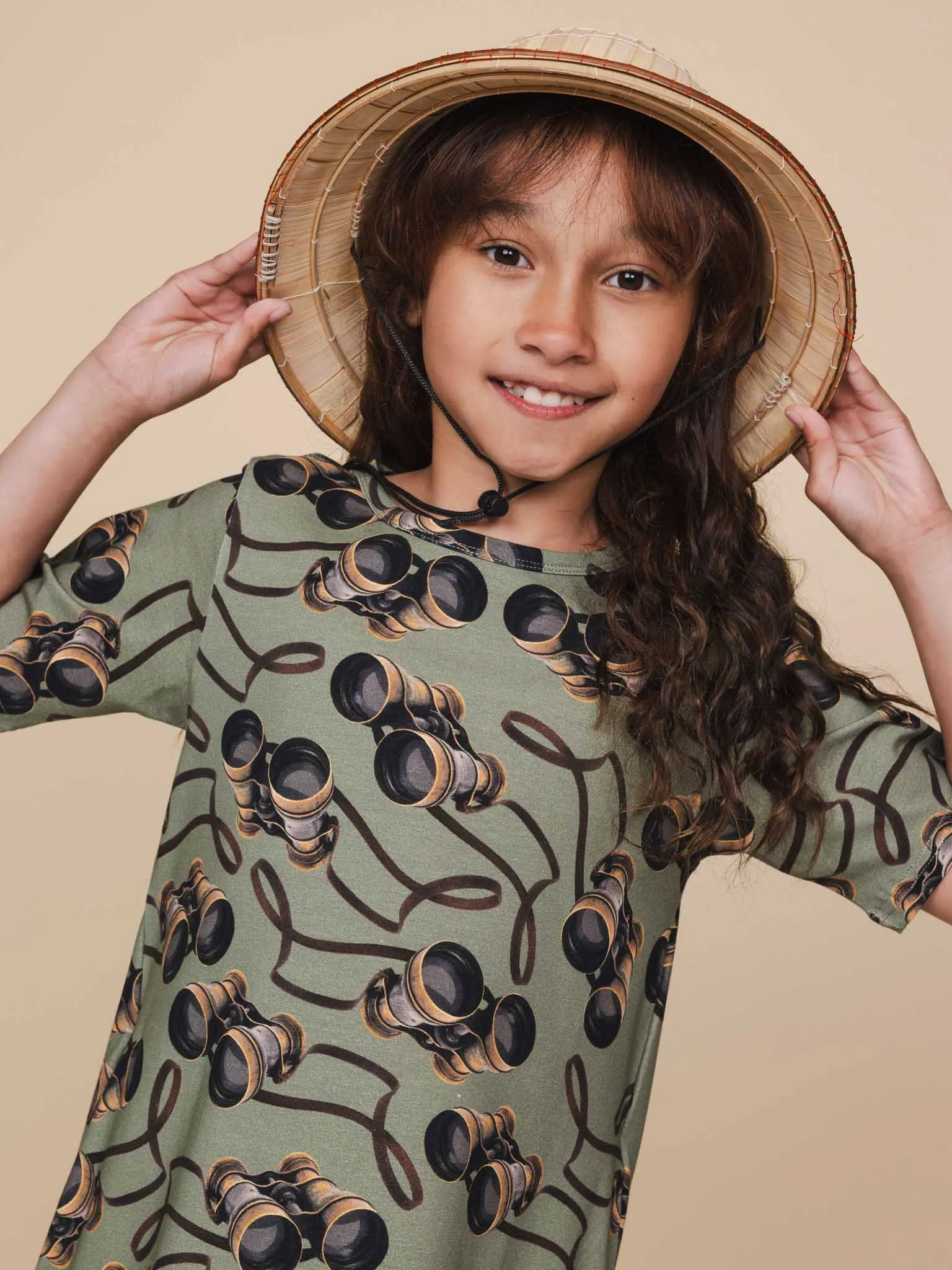 Binoculars T-shirt Dress Kids