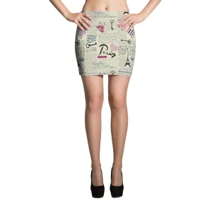 BirdGirls Print Ad Mini Skirt