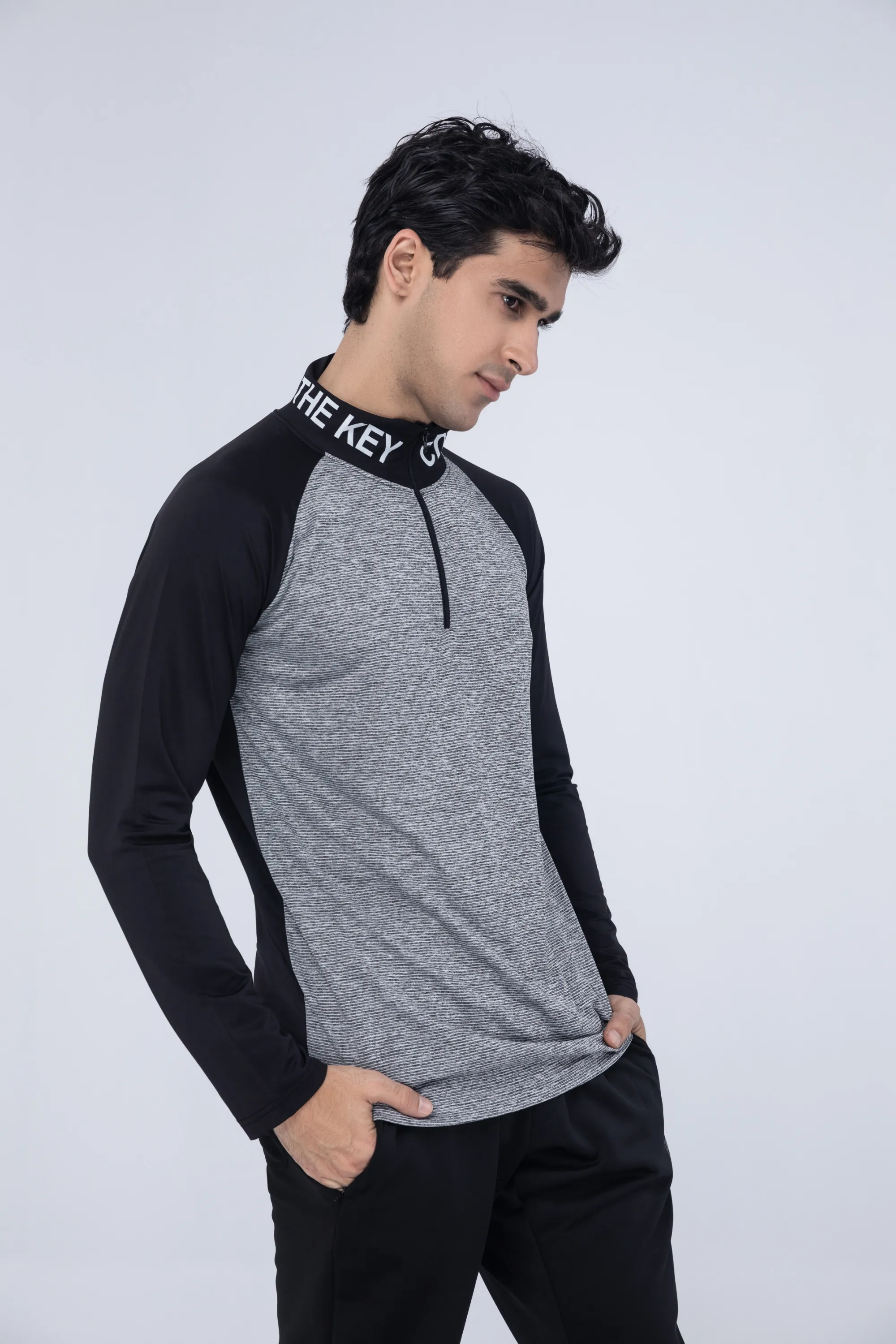 Black & Grey Shirt with Ban
