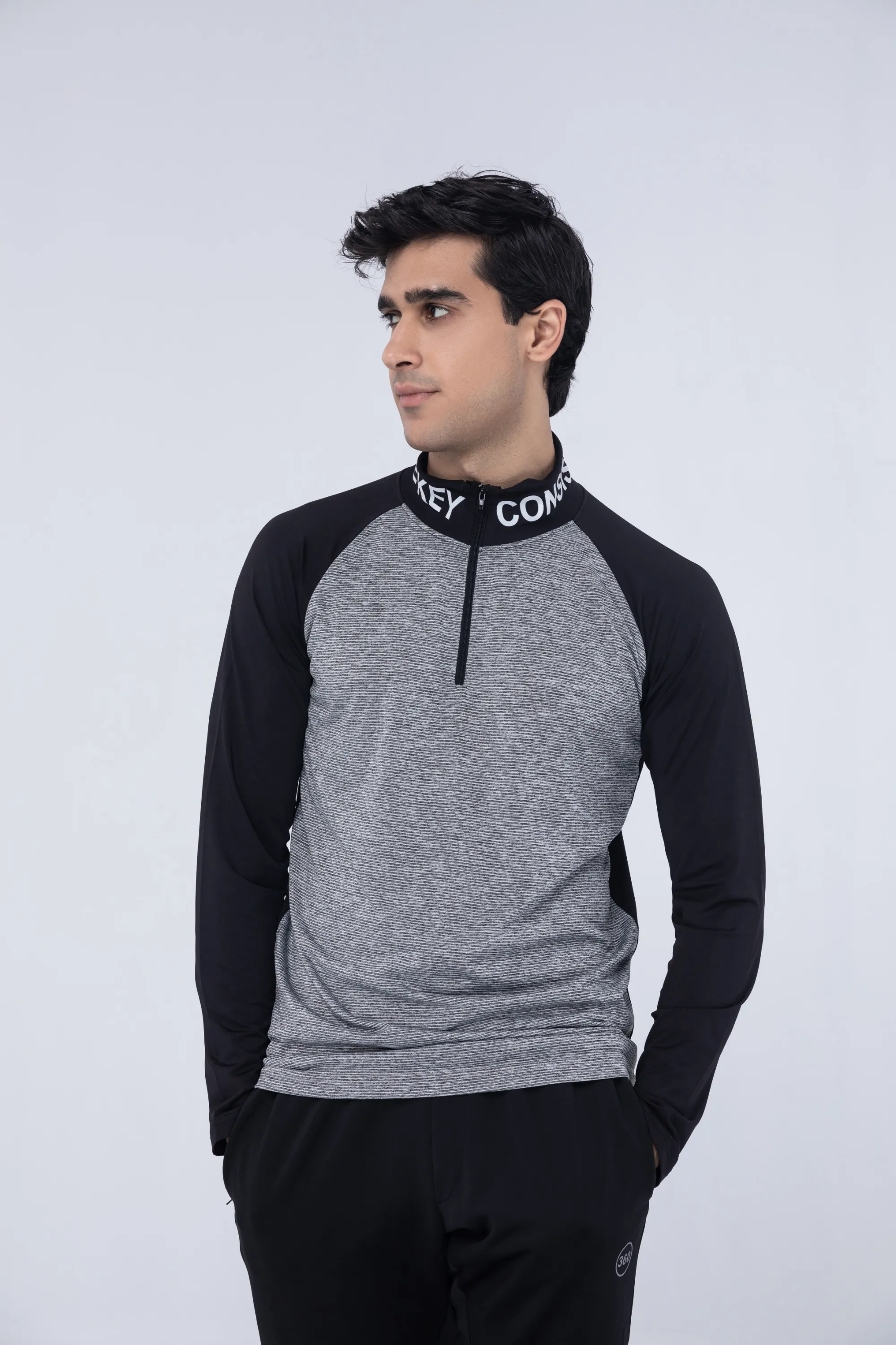 Black & Grey Shirt with Ban