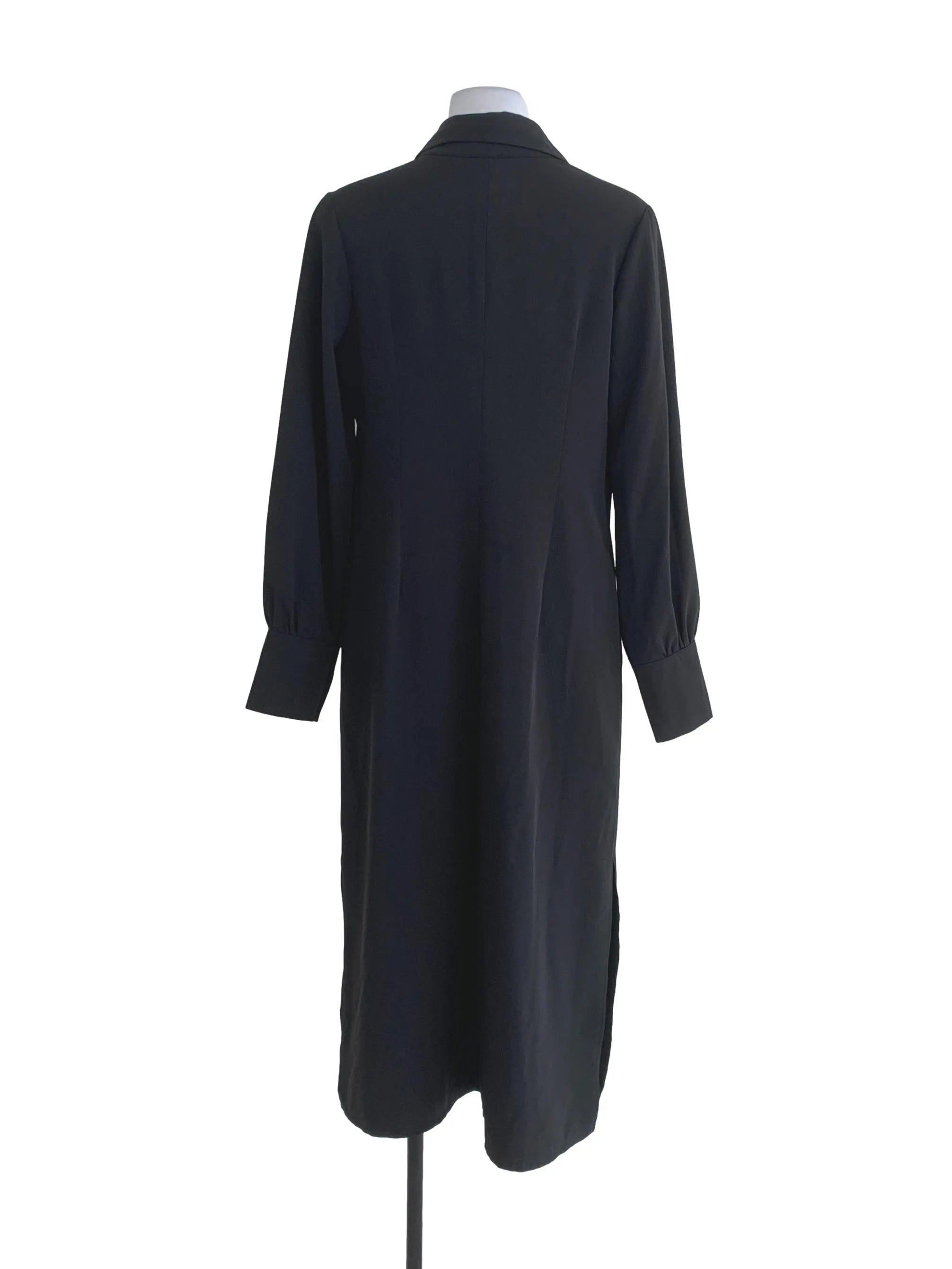 Black Plain Shirt Dress