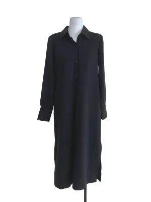 Black Plain Shirt Dress