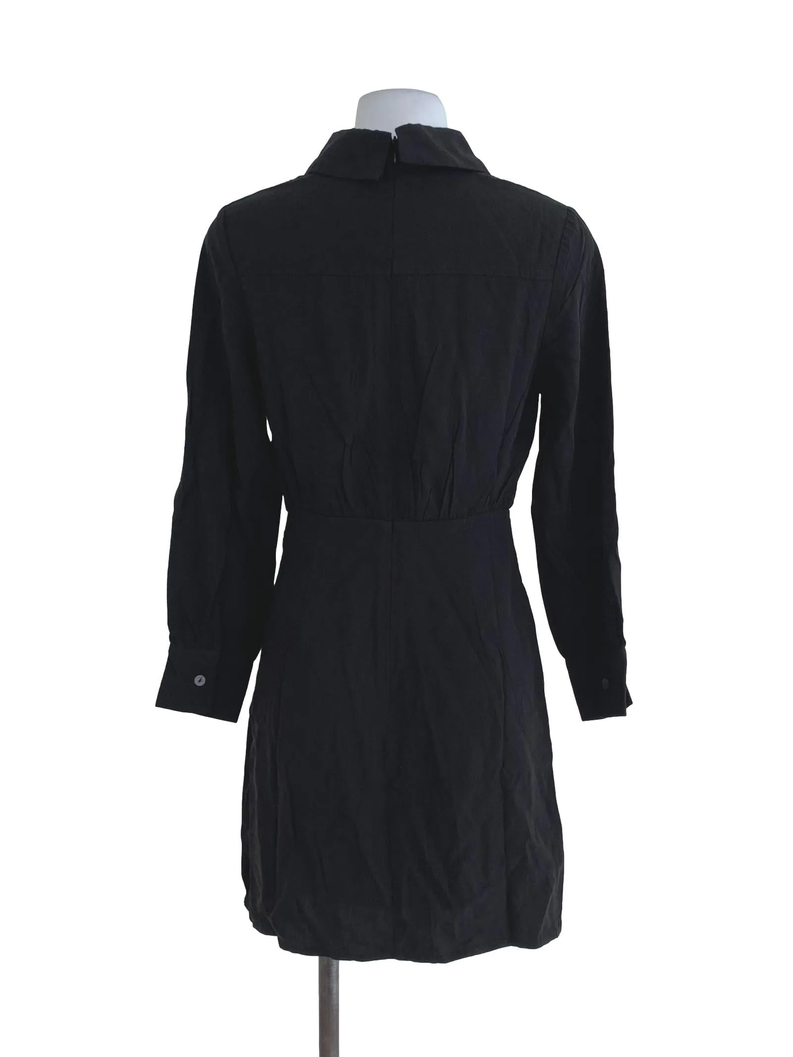 Black Plain Shirt Dress