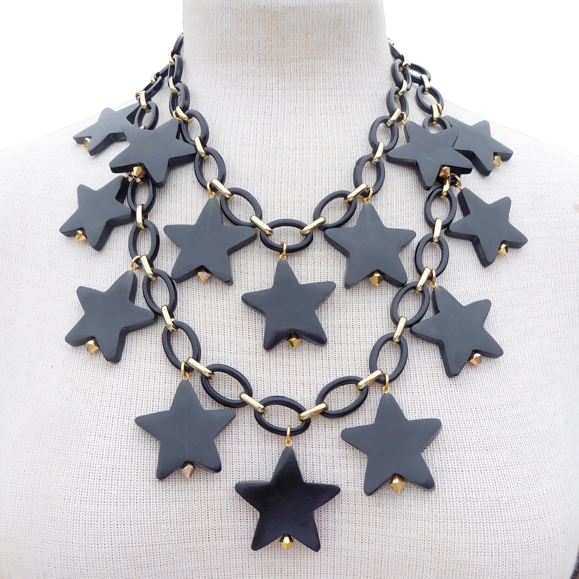 Black star necklace