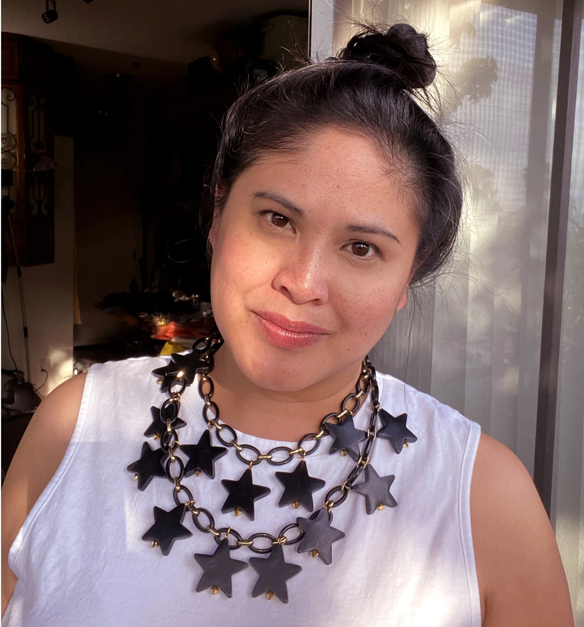 Black star necklace