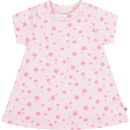 Blossom with Flamingo stars Short Sleeve Dress