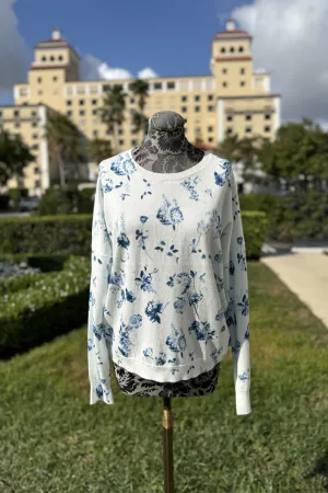 Blue Toile Sweater