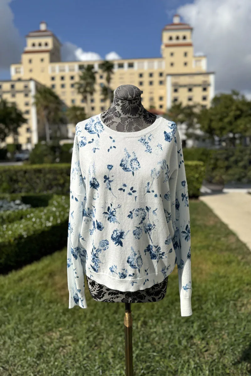 Blue Toile Sweater