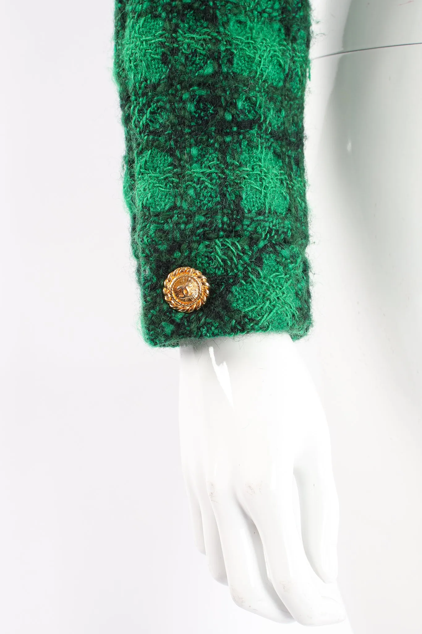 Bouclé Plaid Wrap Jacket
