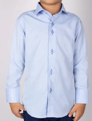 Boys' Button Down Light Blue Dress Shirt