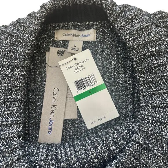 Calvin Klein NWT Metallic High Low Sweater Size L