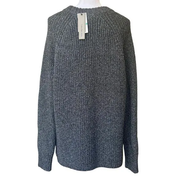 Calvin Klein NWT Metallic High Low Sweater Size L