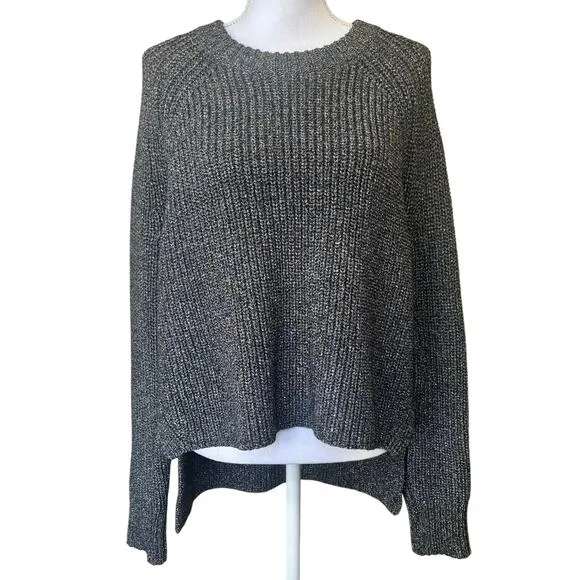Calvin Klein NWT Metallic High Low Sweater Size L