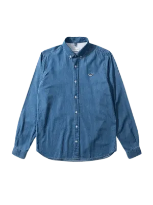 Camisa Edmmond Studios Bd Denim Shirt Duck Edition Plain Bleach