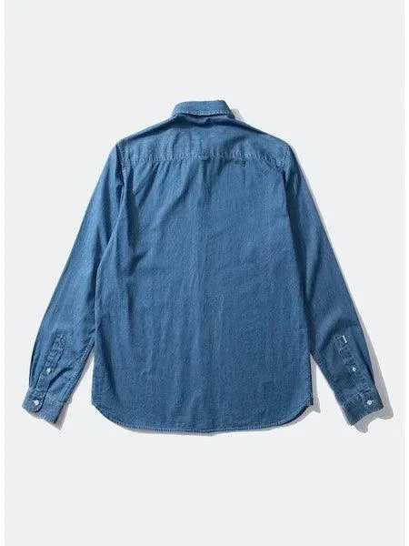 Camisa Edmmond Studios Bd Denim Shirt Duck Edition Plain Bleach