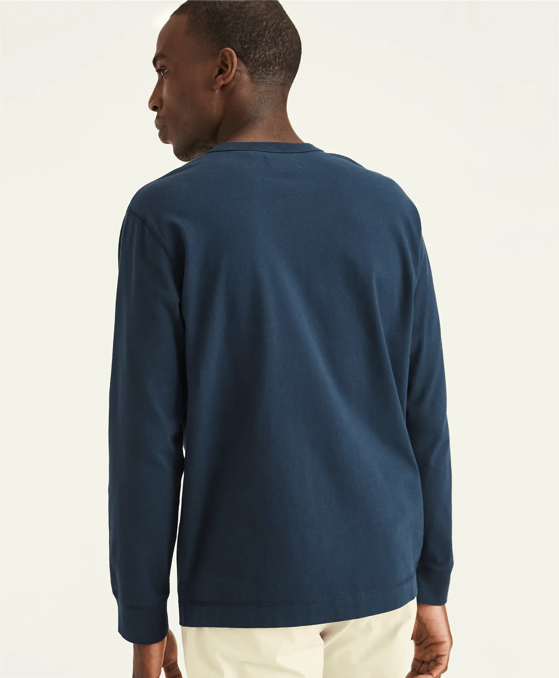 Camiseta Regular Fit Manga Larga Henley