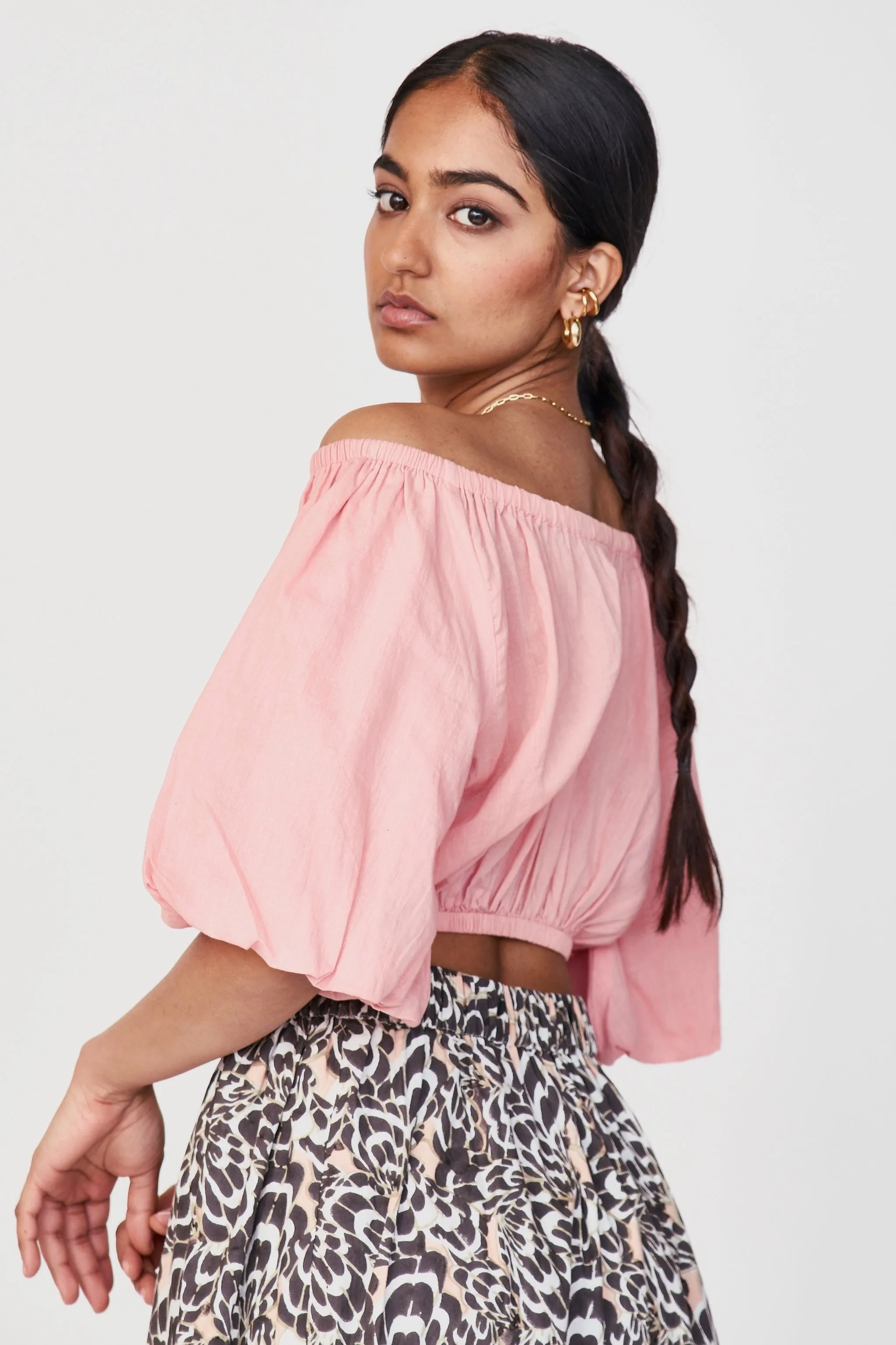Capri Bubble Top in Pink
