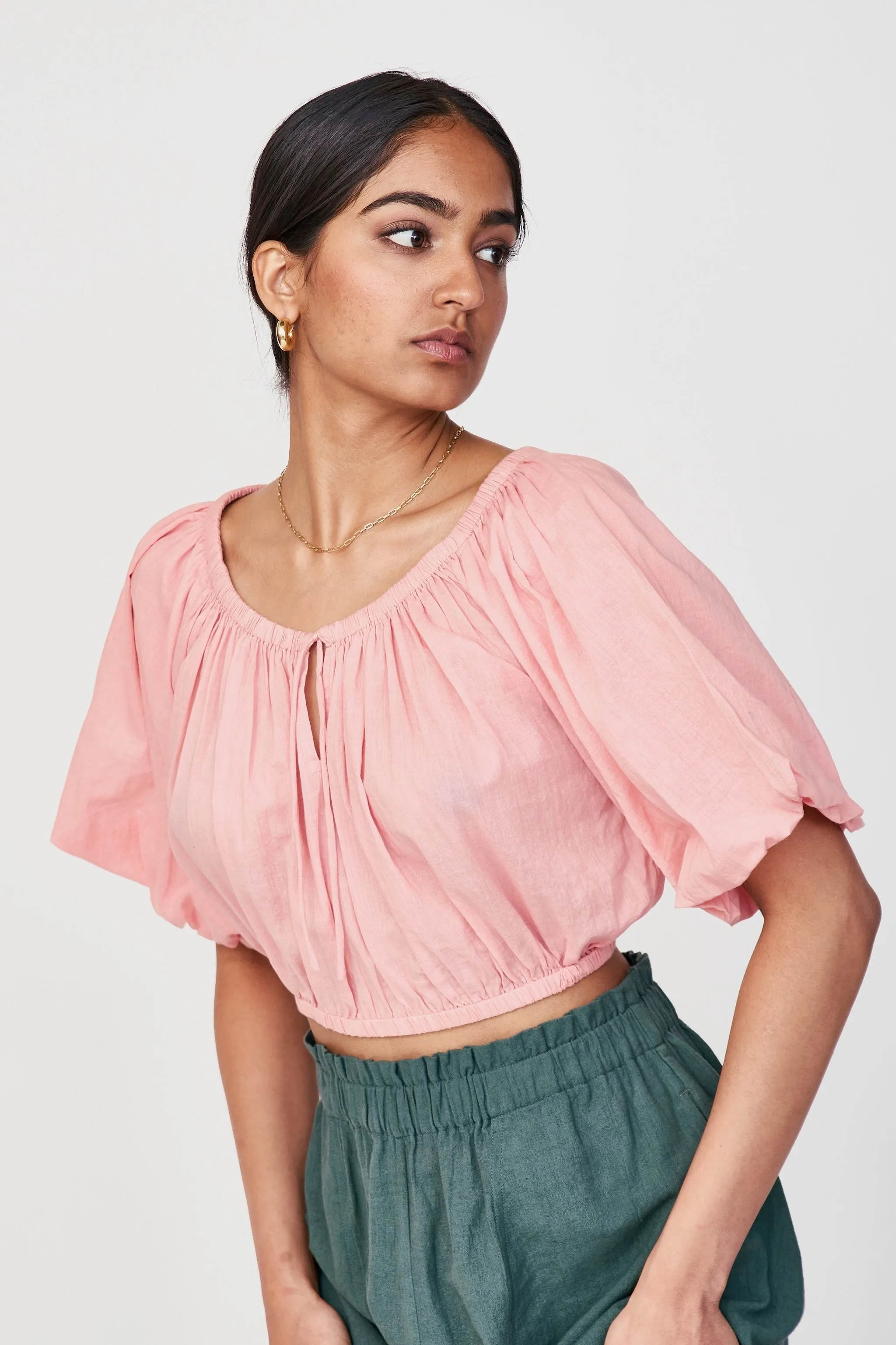 Capri Bubble Top in Pink