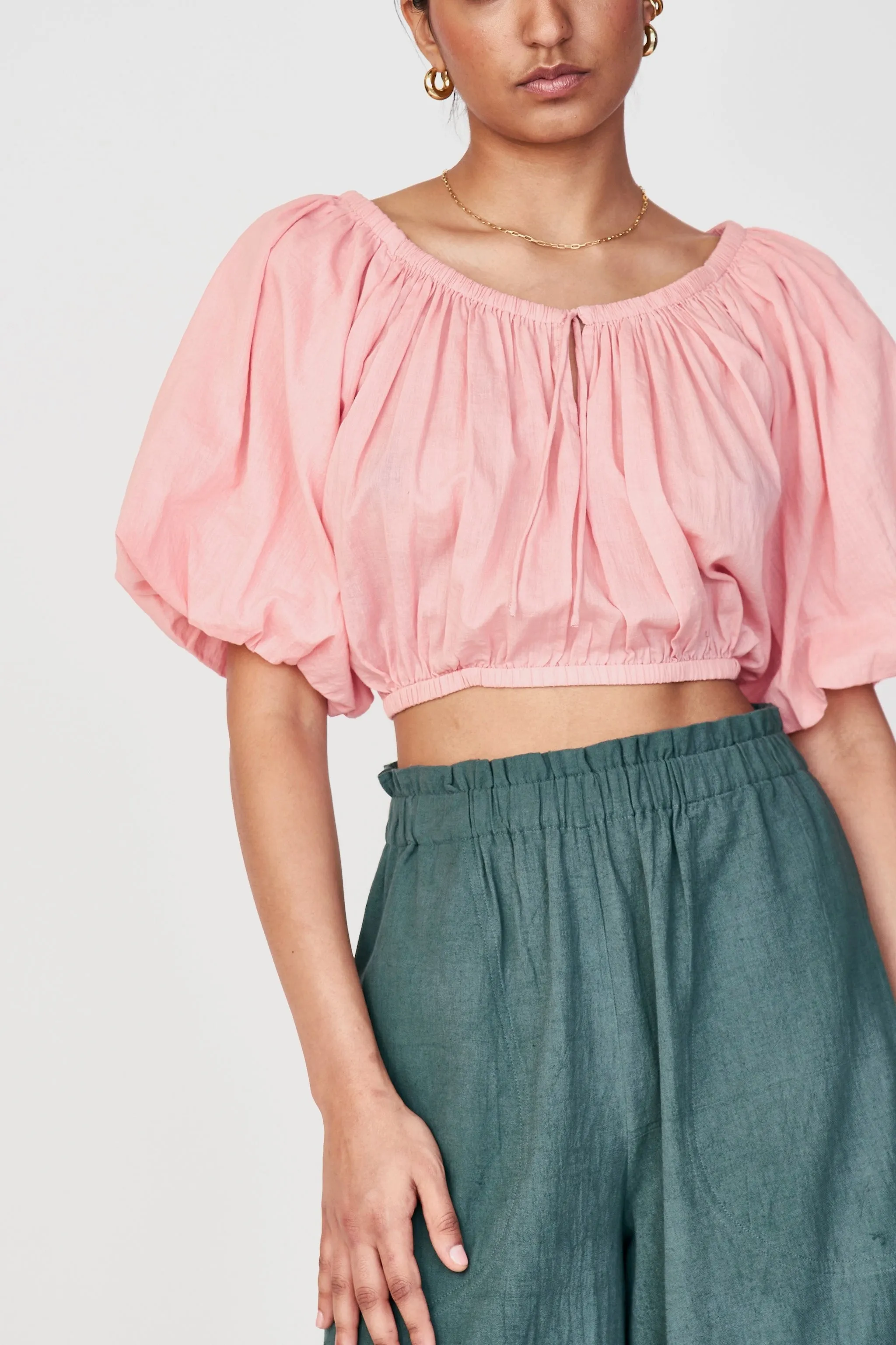 Capri Bubble Top in Pink