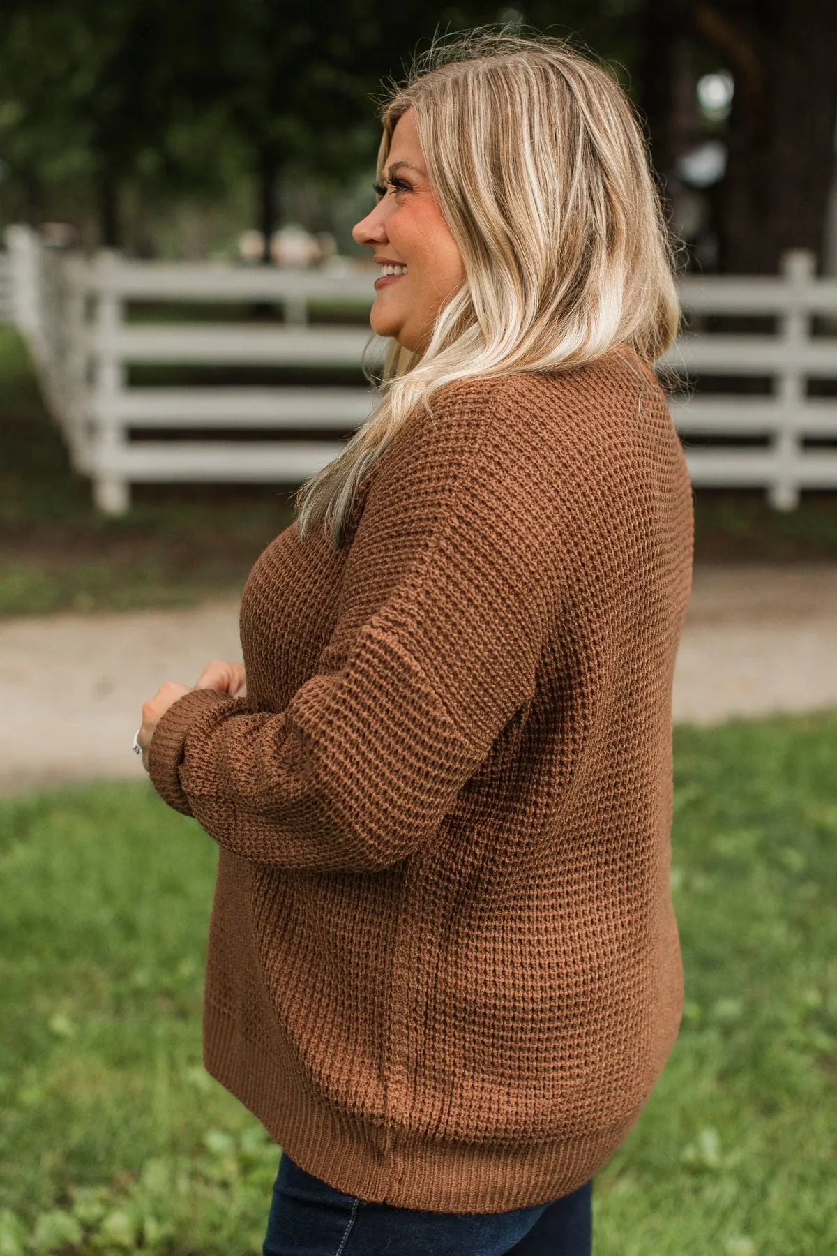 Captivating In Color Knit Sweater- Dark Rust