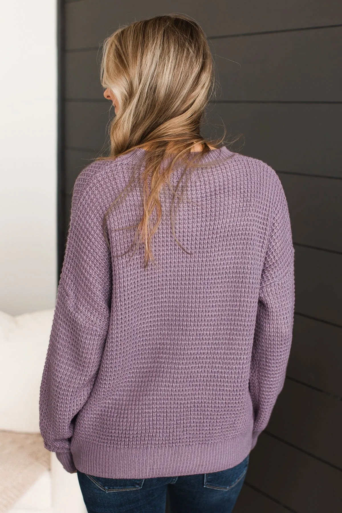 Captivating In Color Knit Sweater- Dusty Lavender
