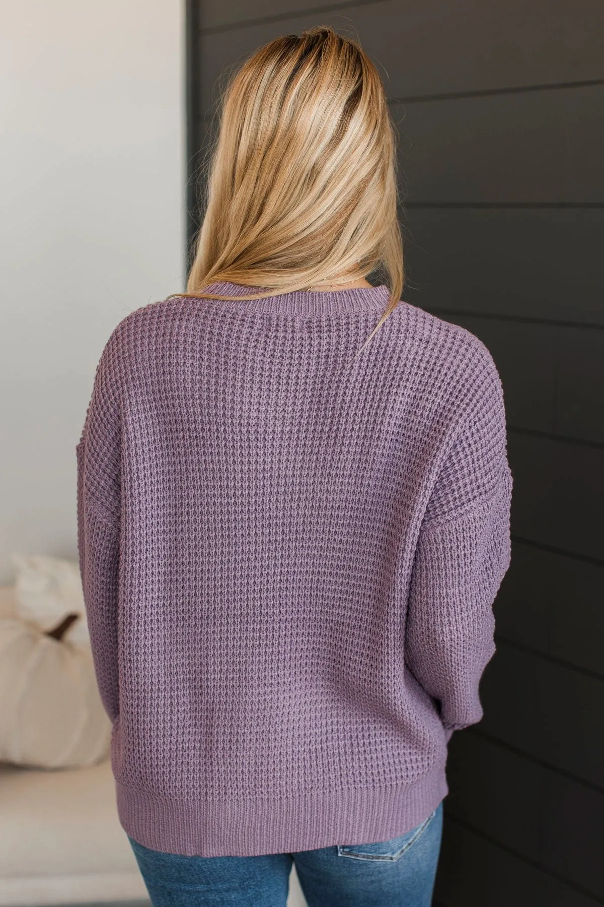 Captivating In Color Knit Sweater- Dusty Lavender