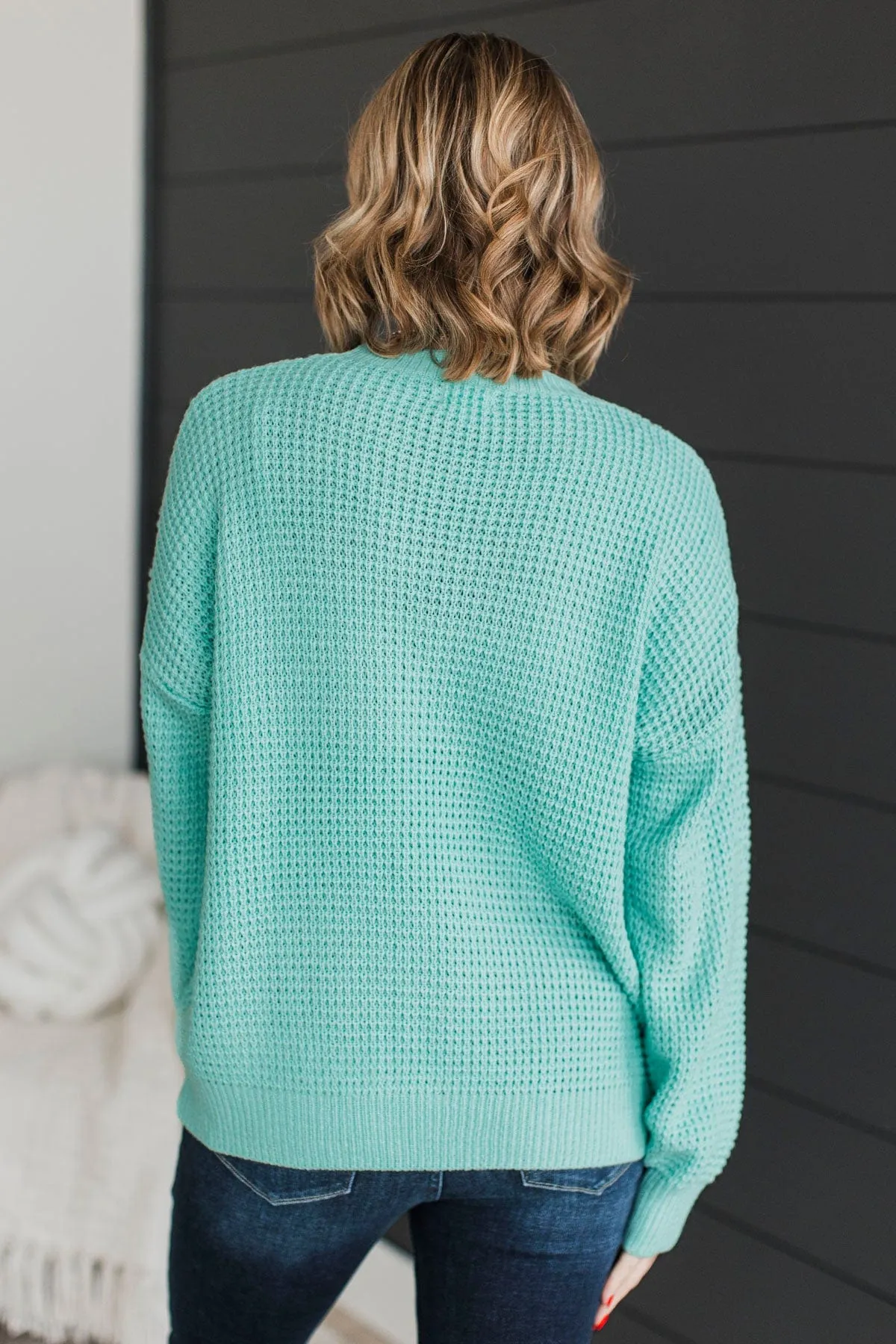 Captivating In Color Knit Sweater- Mint