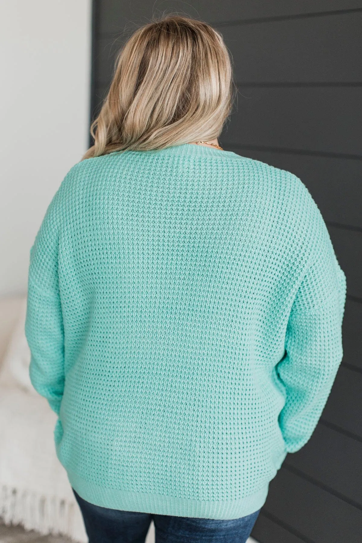 Captivating In Color Knit Sweater- Mint
